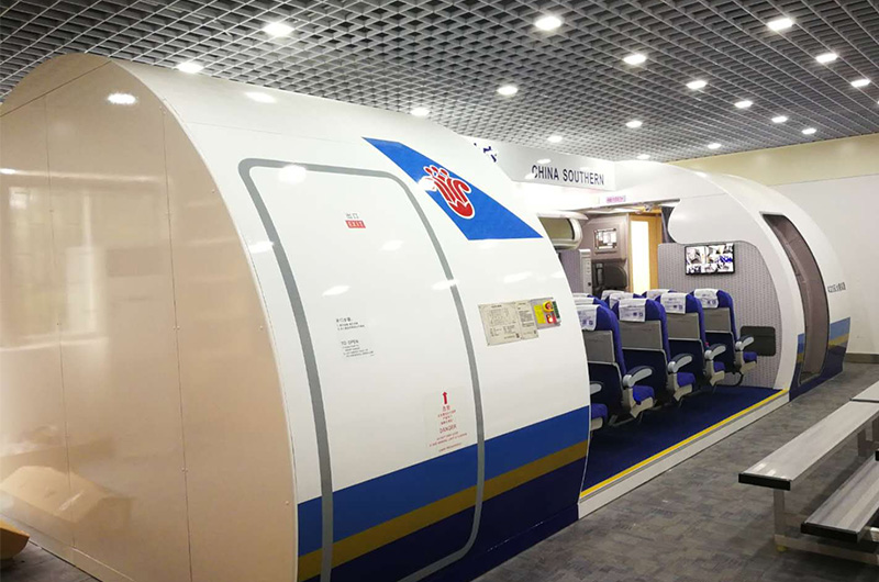 Photos of the A320 fire extinguishing simulator